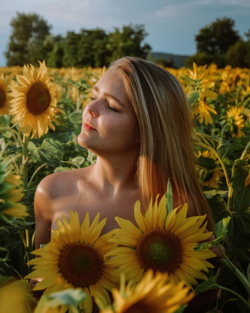 Girl in sunflower