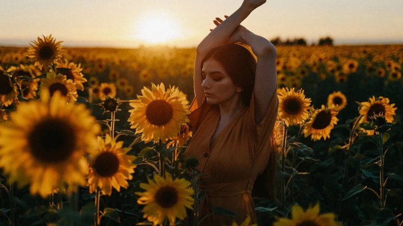 Beautiful photo shoot in sunflower