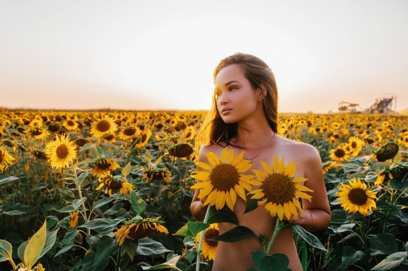 Pic: Girl in sunflower