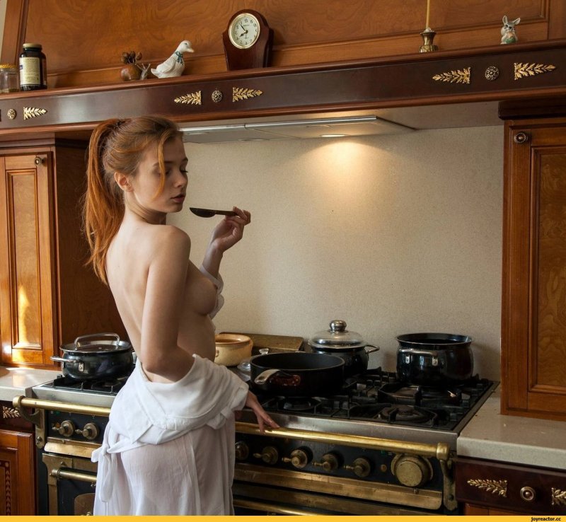 In the kitchen erotica