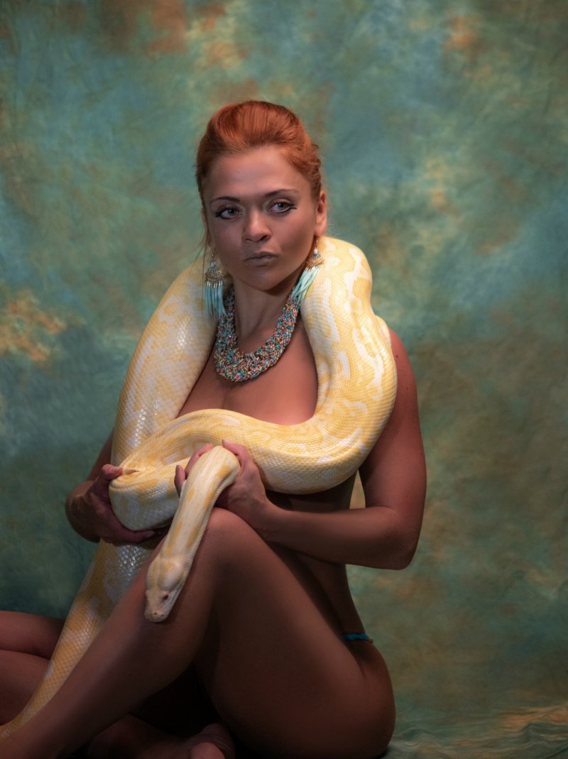 Pic: Girl with a snake