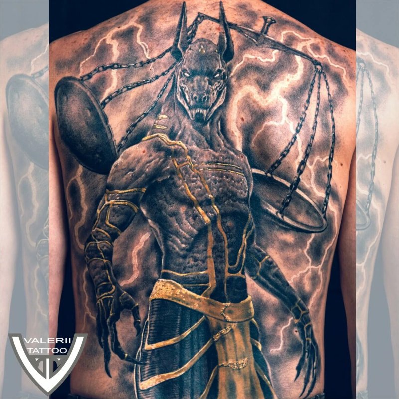 The tattoo god Anubis