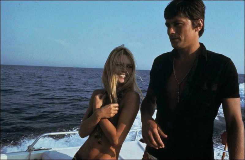 Pic: Alain Delon and Bridget Bardo