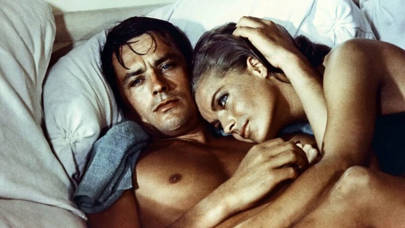 Pic: Alain Delon and Romi Schneider