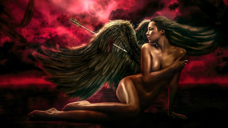Naked girls with wings