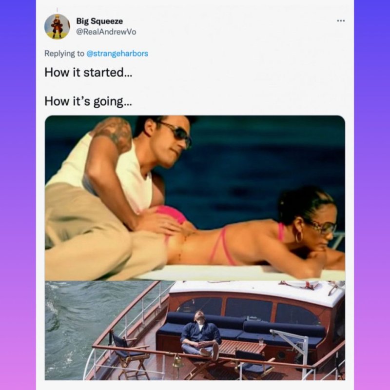 Ben Affleck and Jennifer Lopez on a yacht