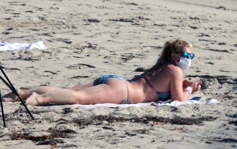 Britney Spears on the beach