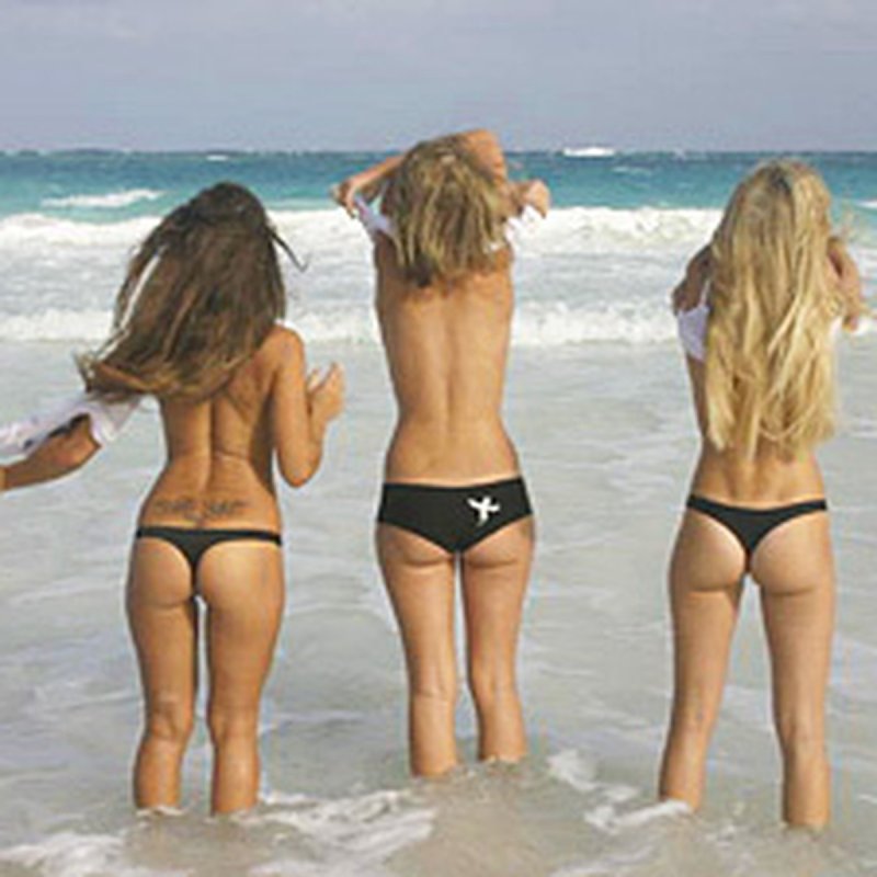 Young girls on the beach