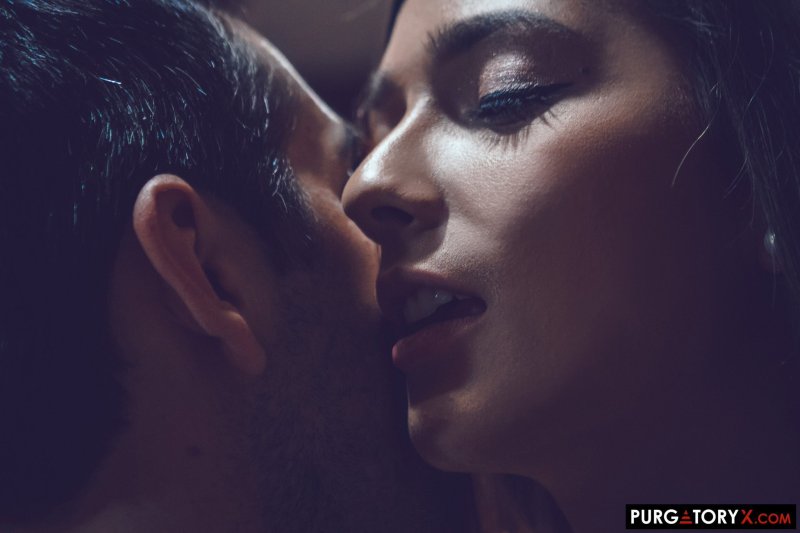 Passionate kiss