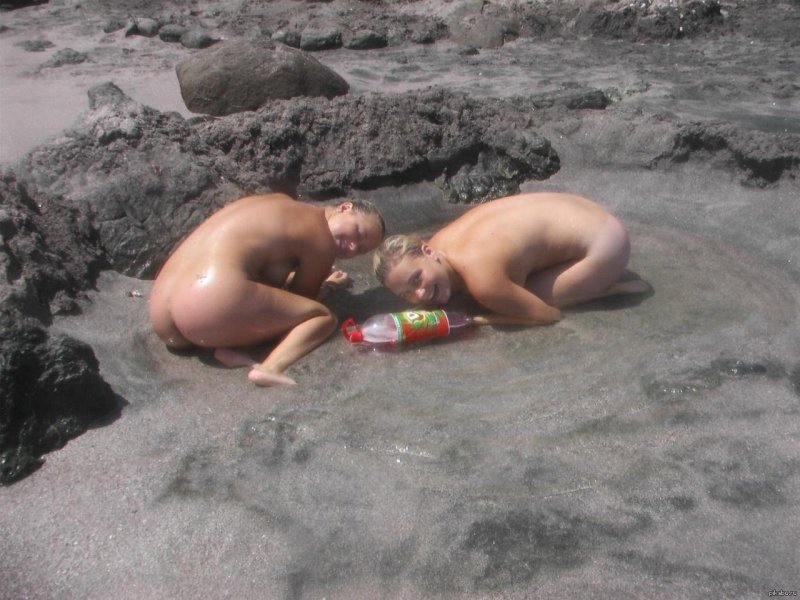 Girls on a nudist beach