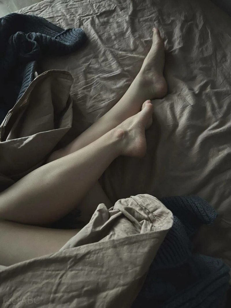 Beautiful legs in bed