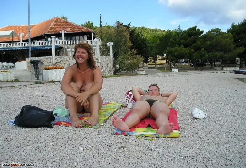 Naked on the beach