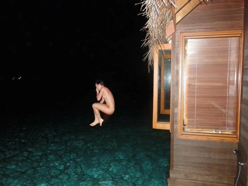 The pool at night