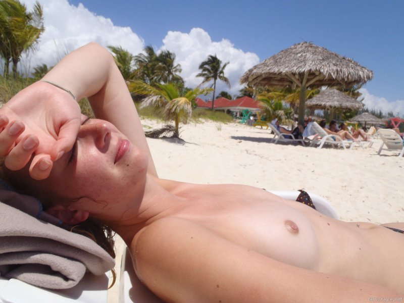 Naked girl on the beach