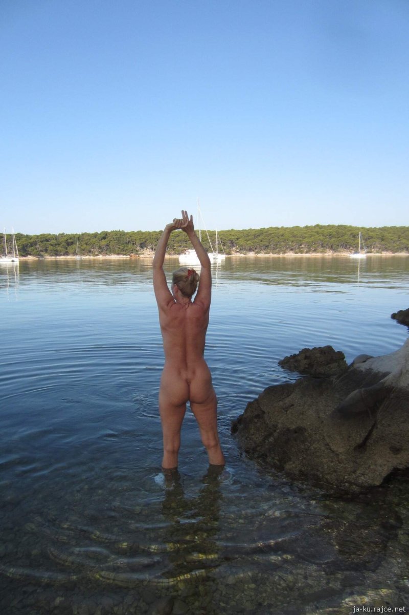 Naked at sea