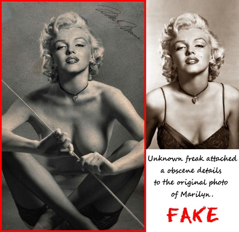Marilyn Monroe is naked