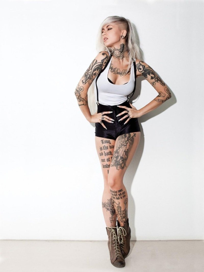 Pic: A woman with tattoos