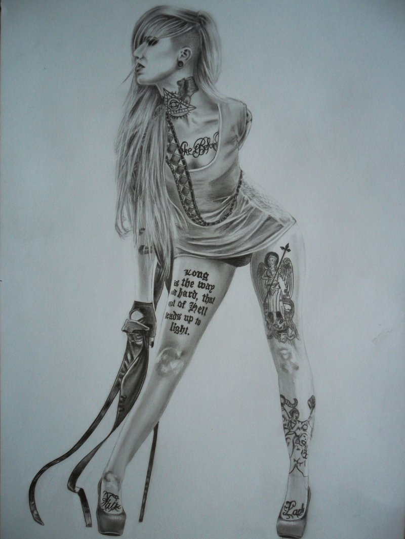 Pic: Sketch tattoo girl