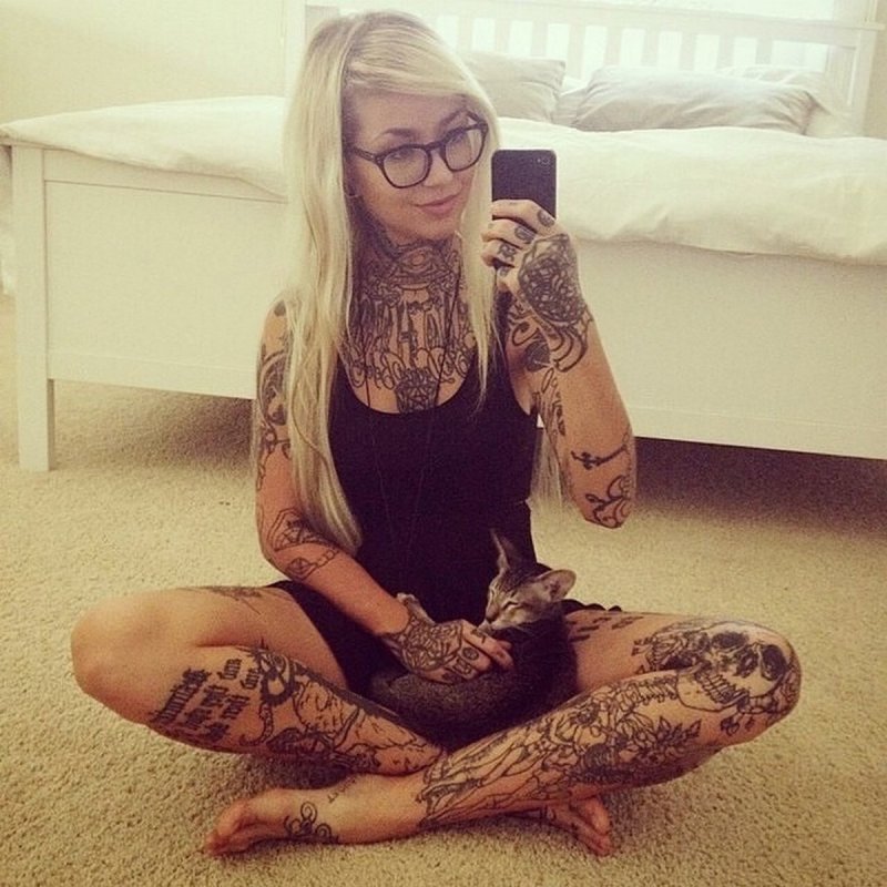 Beautiful girl with tattoos