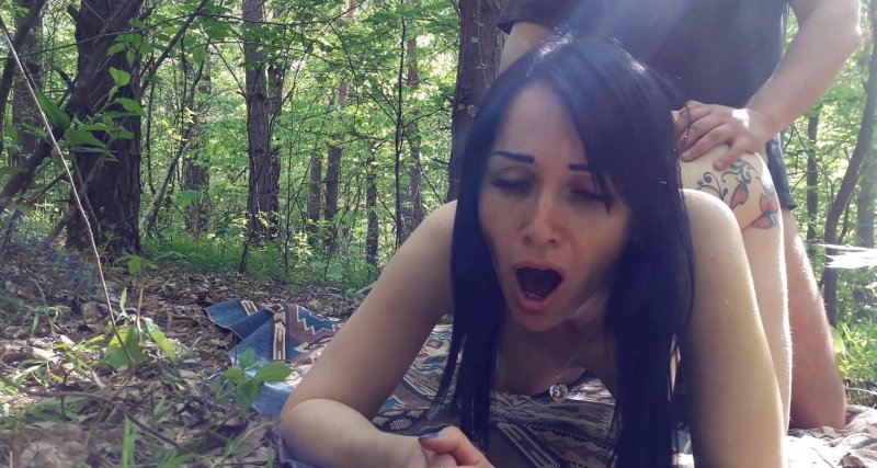 In the forest porn