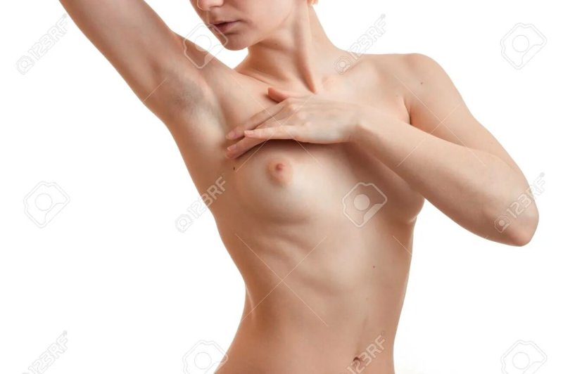 Naked female breasts