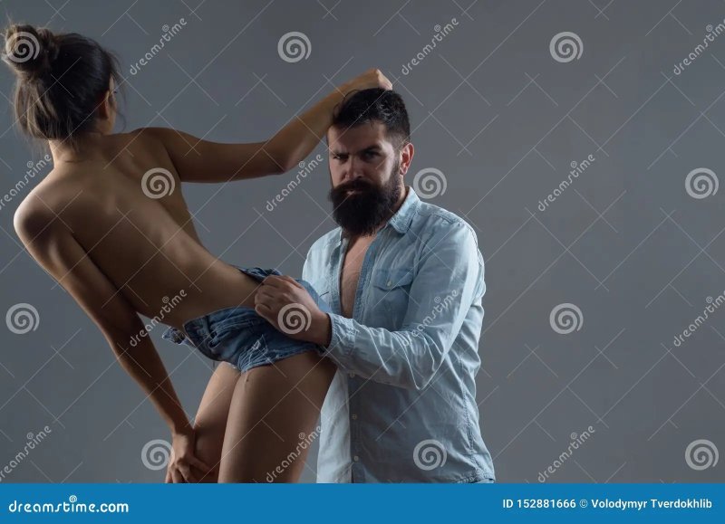 Bearded man and sexy women