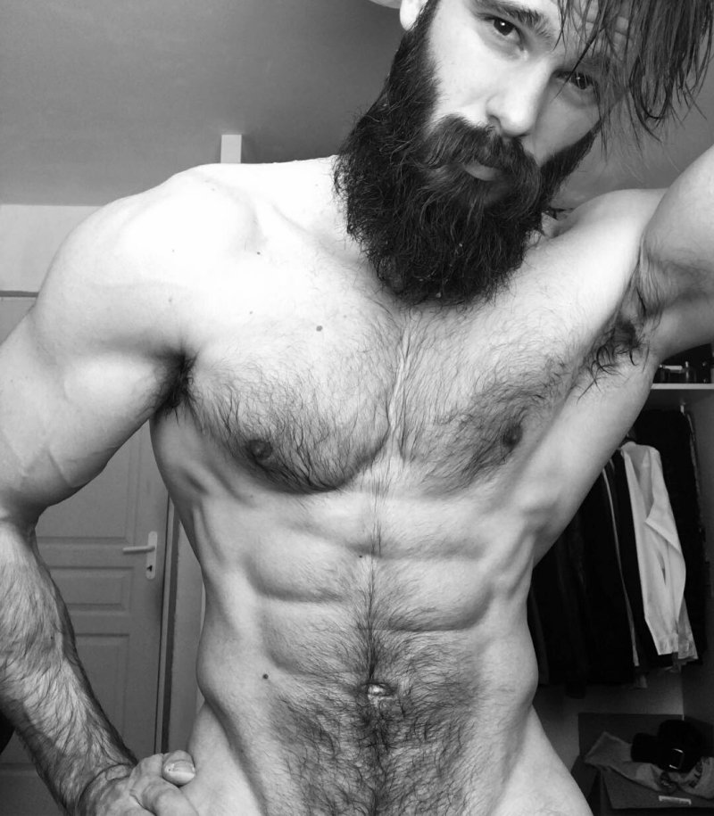 Naked bearded men