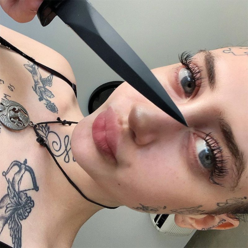 Tattoo on the face