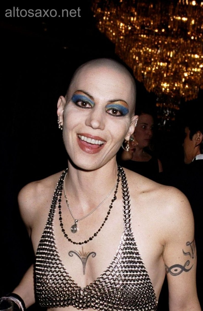 Bald woman