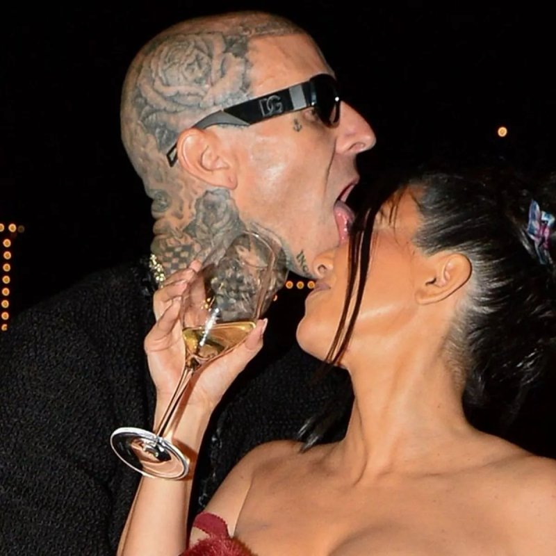 Courtney Kardashian and Travis Barker