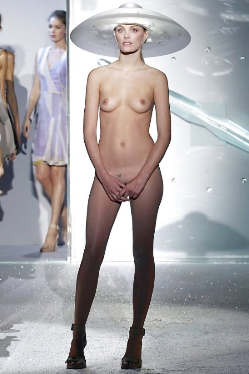 Naked models at the show