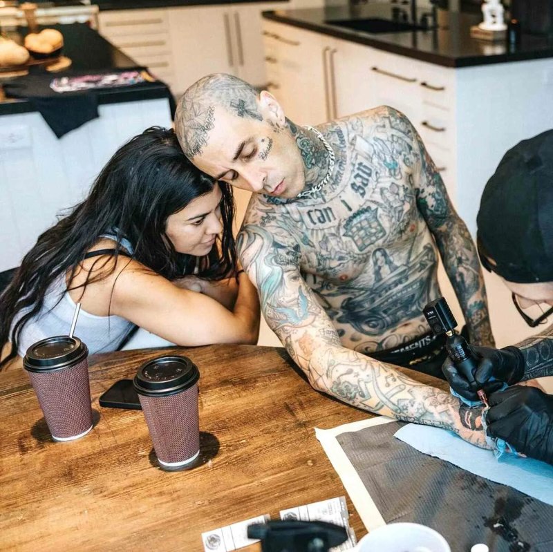 Courtney Kardashian and Travis Barker