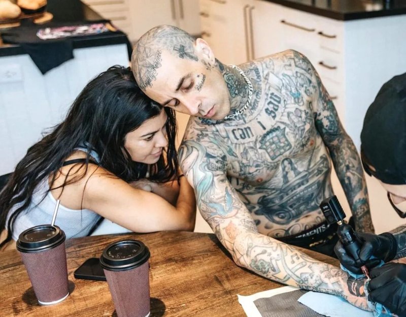 Courtney Kardashian and Travis Barker