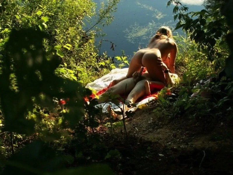 Erotic peeping in the forest