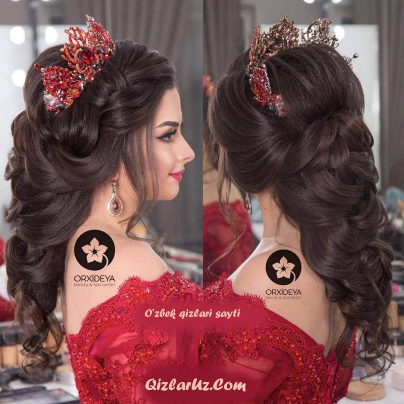 Wedding hairstyle for long hair