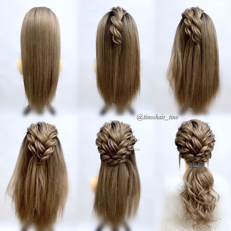 Hairstyle for medium hair step by step