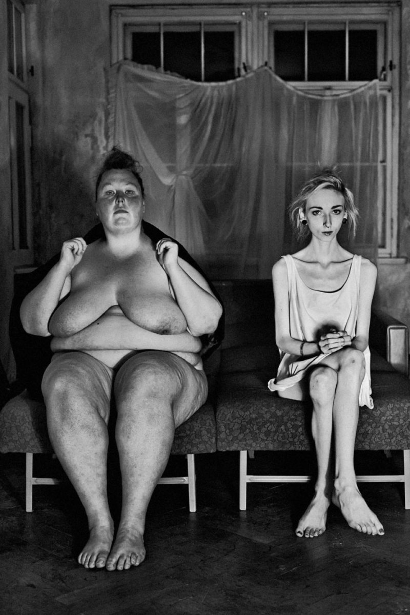 Fat and slender women