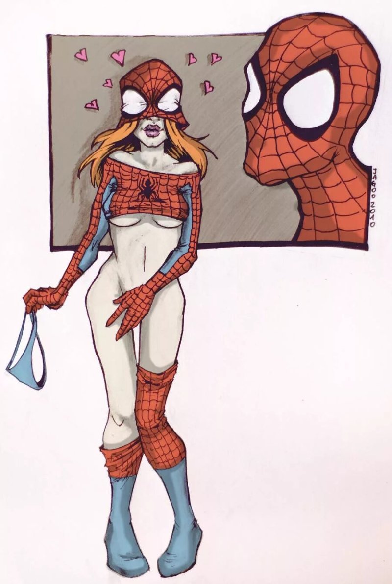 The girl is a spider