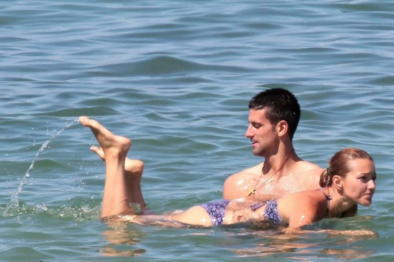 Novak Djokovic and Elena Ristich