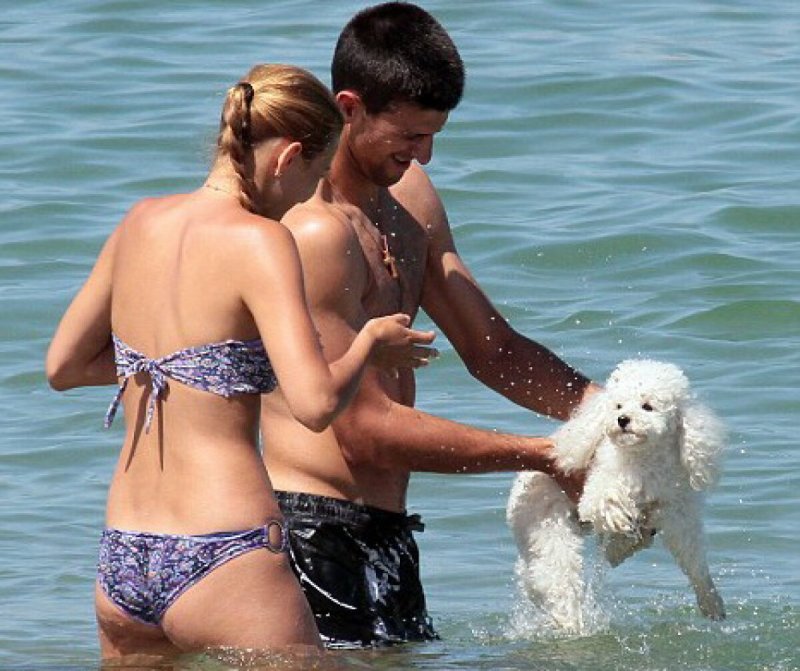 Novak Djokovic and Elena Ristich