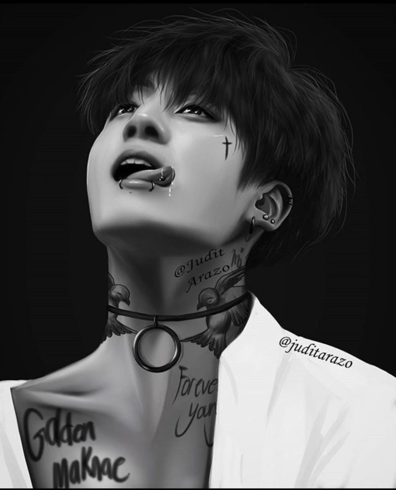 Jungkook with piercing