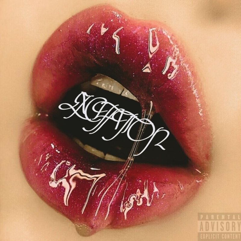 Lips with saliva