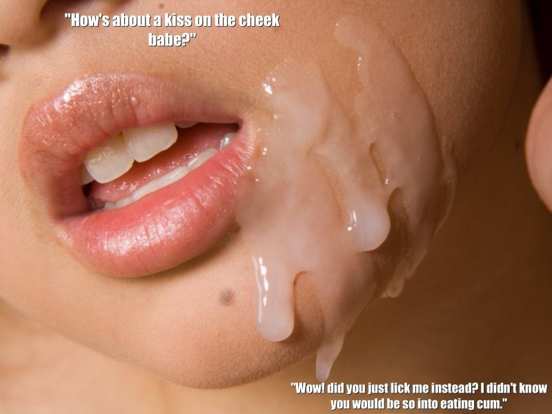 Cum on the lips