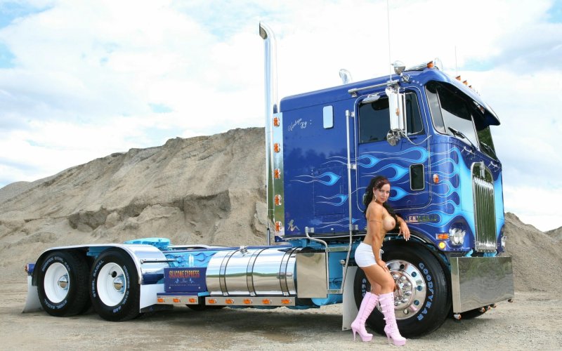 Beautiful girls and trucks