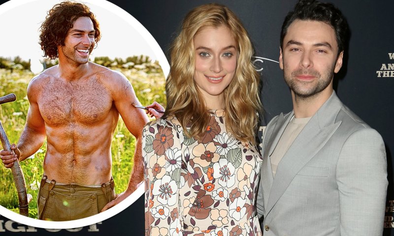 Aidan Turner and his girlfriend
