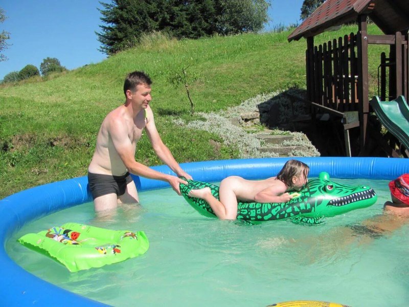 In the pool