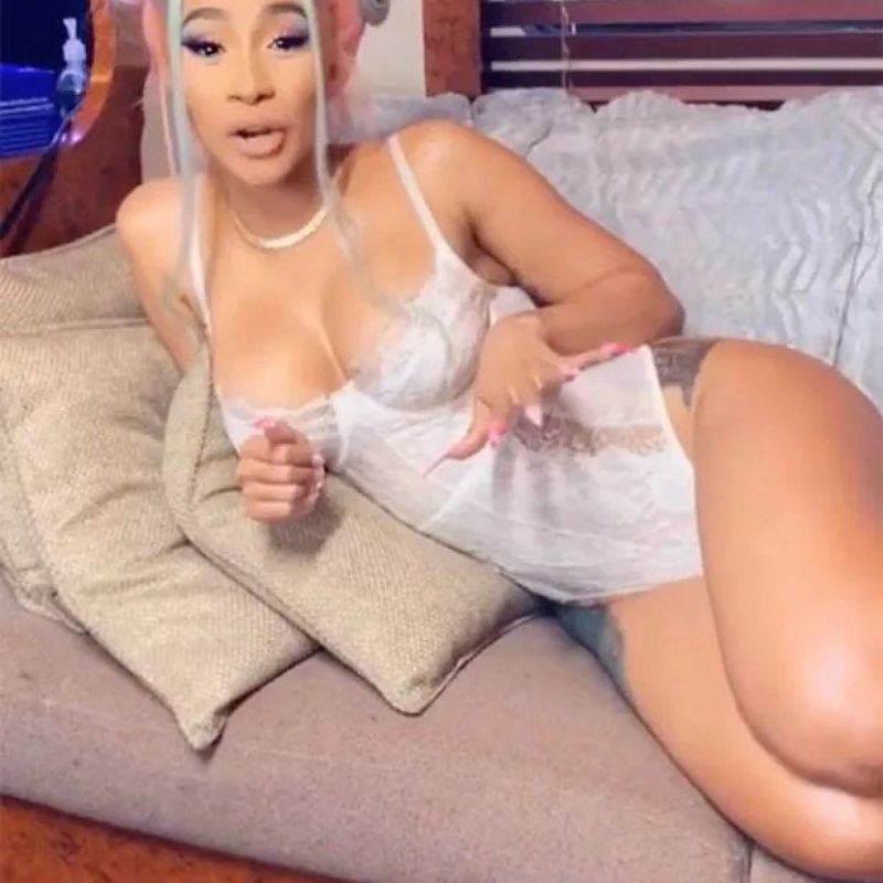 Cardi Bi in a swimsuit