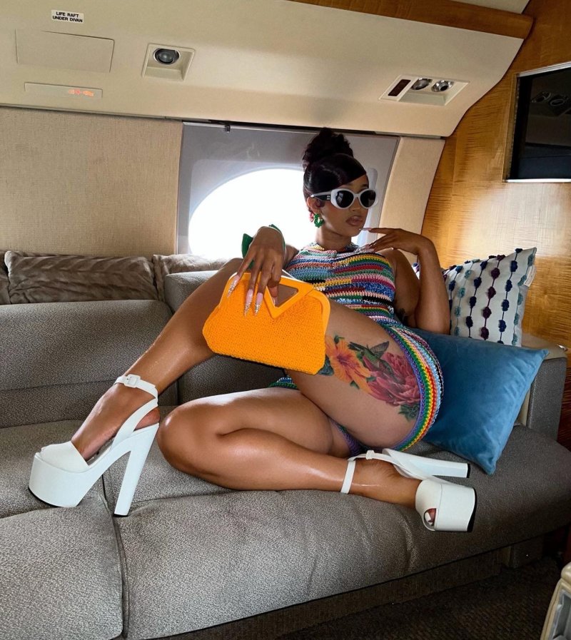 Cardi Bi in a swimsuit