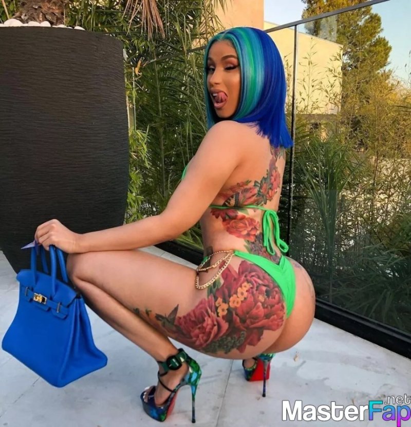 Cardi Bi in a swimsuit