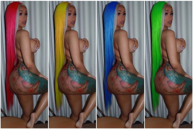 Rapper Cardi Bi naked